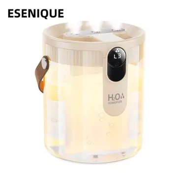 Máy tạo độ ẩm không khí ESENIQUE, có đèn LED Máy tạo độ ẩm trên cùng di động, Máy tạo sương mù có thể sạc lại 1,5L Máy tạo độ ẩm thông minh cho phòng ngủ, văn phòng tại nhà