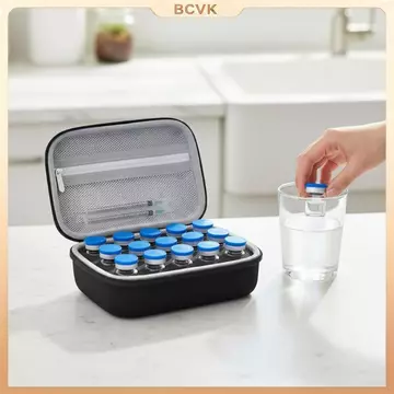 [BCVK] Giá đỡ bảo vệ lọ Peptide 10ml cho lọ Insulin Bảo quản tủ lạnh Hộp đựng thuốc bền bỉ cho du lịch và gia đình tốt