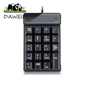 Bàn phím nhỏ Bluetooth máy tính DAWEIF, Cảm giác cơ 19 phím Bàn phím số không dây 2.4G, Bàn phím có dây Numpad Bàn phím số Mini di động chống nước PC