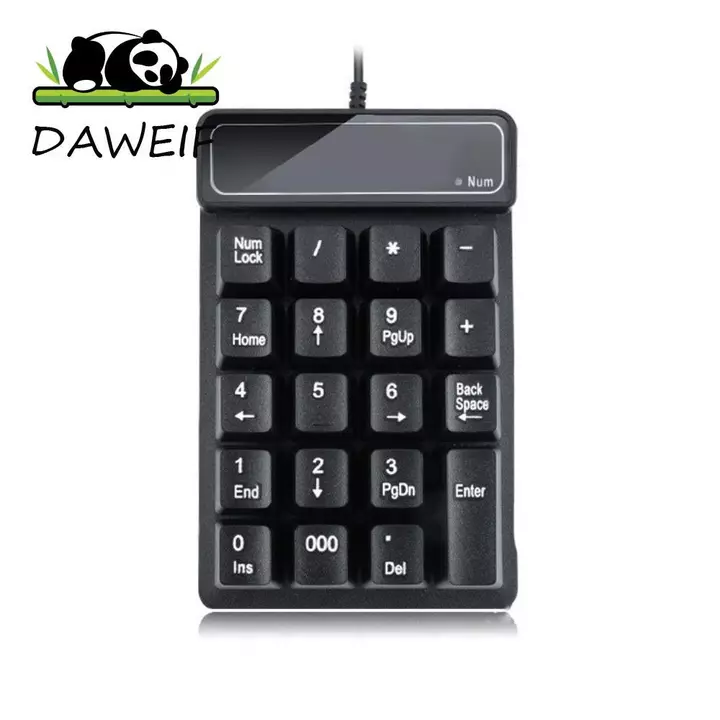 Bàn phím nhỏ Bluetooth máy tính DAWEIF, Cảm giác cơ 19 phím Bàn phím số không dây 2.4G, Bàn phím có dây Numpad Bàn phím số Mini di động chống nước PC