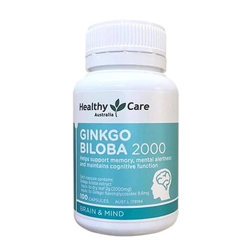 Viên Uống Bổ Não Htc Ginkgo Biloba 2000 - Hỗ Trợ Tăng Cường Lưu Thông Máu Não 100 Viên/Lọ