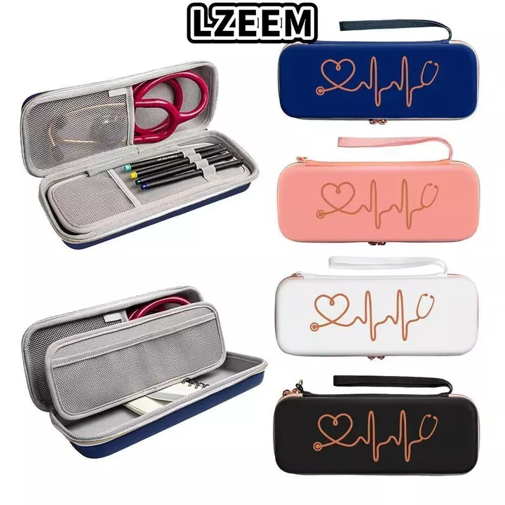 Hộp lưu trữ LZEEM, Ống nghe đa chức năng di động, Túi lưới chống sốc EVA cứng cho Littmann Classic III