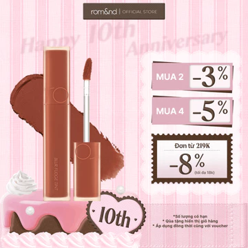 [Rom&nd] [Màu 12-16] Son kem siêu lì Hàn Quốc Romand Blur Fudge Tint - Be OVEEER Shade - 5g