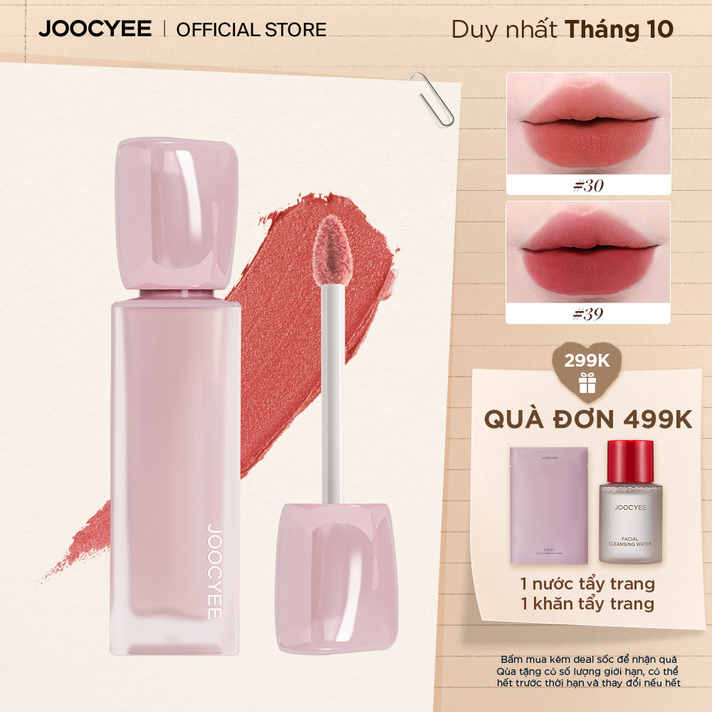 [Mới] Son kem bán lì JOOCYEE Matte Veil Lip Cream 3.0 thời thượng, tôn da, mỏng nhẹ, dưỡng ẩm, lâu trôi, không gây nặng môi.