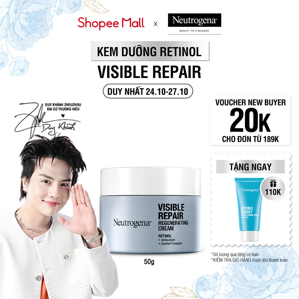 Kem dưỡng Retinol Chống Lão Hóa Giảm Nhăn Neutrogena® Visible Repair Regenerating Cream (50g)