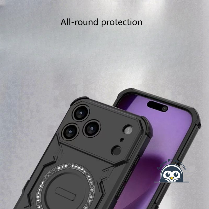 Vỏ Điện Thoại Từ Tính Tản Nhiệt Giáp Cho Samsung Galaxy A17 A16 A36 A07 A06 A35 A26 A25 A23 A15 M15 F15 A05 M36 5G 4G Vỏ Đơn Giản Phong Cách Mech Kinh Doanh Vỏ Chống Sốc