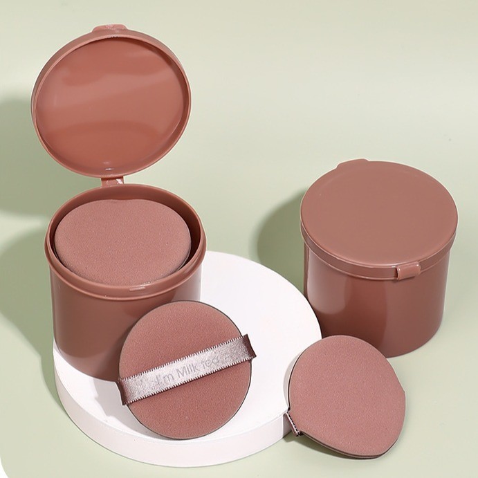 Pie Series Puff Air Cushion Puff Strawberry Pie Non-Latex Ướt Khô Trang Điểm Tròn Bọt Biển Puff Dụng Cụ Làm Đẹp