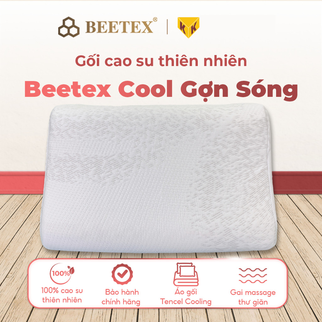 Gối Cao Su Thiên Nhiên Beetex Cool Lượn Sóng Vỏ Tencel Cooling Mát Mẻ ...