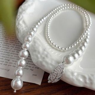 [N1113] Phụ kiện trang sức ngọc nhân tạo đá, chuỗi ngọc nhân tạo đá, chuỗi chuỗi ngọc nhân tạo đá, Dây Chuyền Ngọc Trai