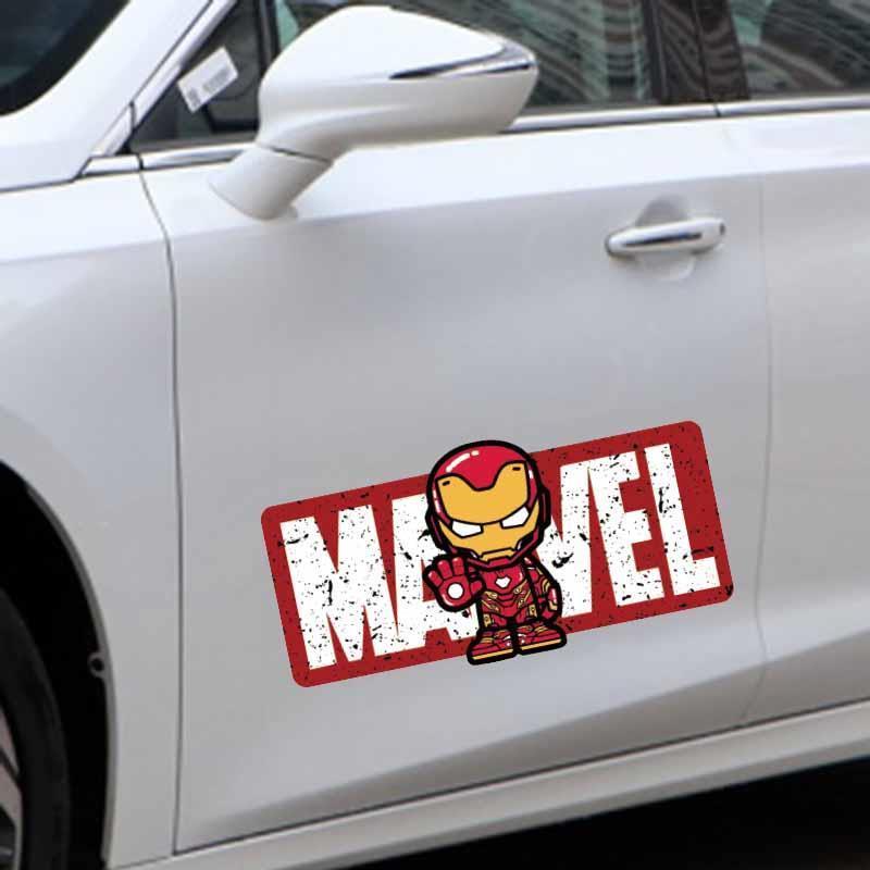 Xe Ô Tô Chống Trầy Xước Miếng Dán Trang Trí Dải Dài Người Nhện Dán Avengers Ngộ nghĩnh Sáng Tạo Độc Đáo Cơ Thể Dán