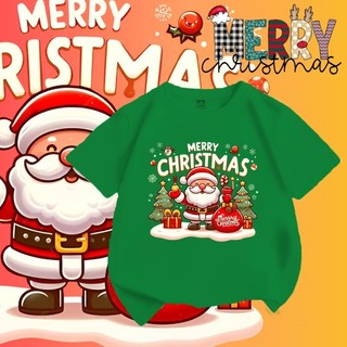 Giáng Sinh Vui Vẻ Trẻ Em Áo Phông Ông Già Noel Và Bông Tuyết Đồ Họa Ngày Lễ Thời Trang Tee Mềm Mại Thoáng Khí Áo Sơ Mi Tay Ngắn