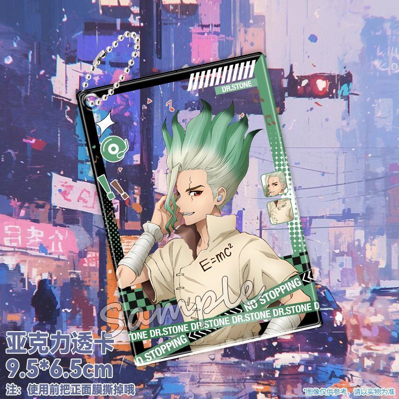 Dr.STONE Móc Khóa Mặt Dây Chuyền Senku Ishigami Gen Asagiri Ukyo Saionji Ryusui Nanami Thẻ Acrylic Ảnh Chống Đỡ