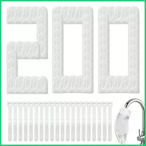 Bộ lọc vòi Túi Cotton 200 miếng Bộ lọc trầm tích vòi chống văng cường độ cao cho nhà bếp Phòng tắm Khách sạn jiwvn