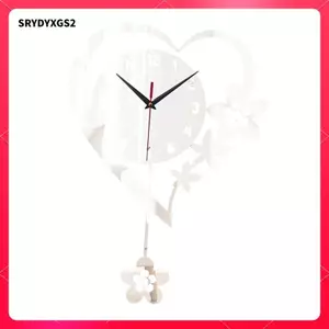 Đồng hồ treo tường trái tim trang trí tối giản Con lắc Acrylic Cơ chế yên tĩnh cho văn phòng Nhà bếp Trang trí phòng khách