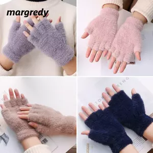 Quà tặng co giãn dệt kim sang trọng MARGREDY Găng tay không ngón ấm áp
