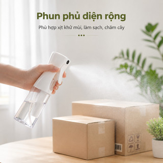Bình xịt phun sương siêu mịn áp suất cao 200ml 300ml 500ml, nhấn xịt liên tục tiện dụng