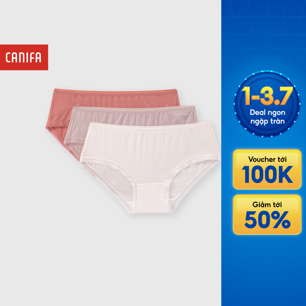 Combo 3 quần lót nữ CANIFA dáng basic 6US25A002