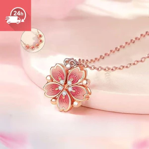 Peach Blossom, vòng cổ đi lại chống phai màu phong cách cánh hoa mới