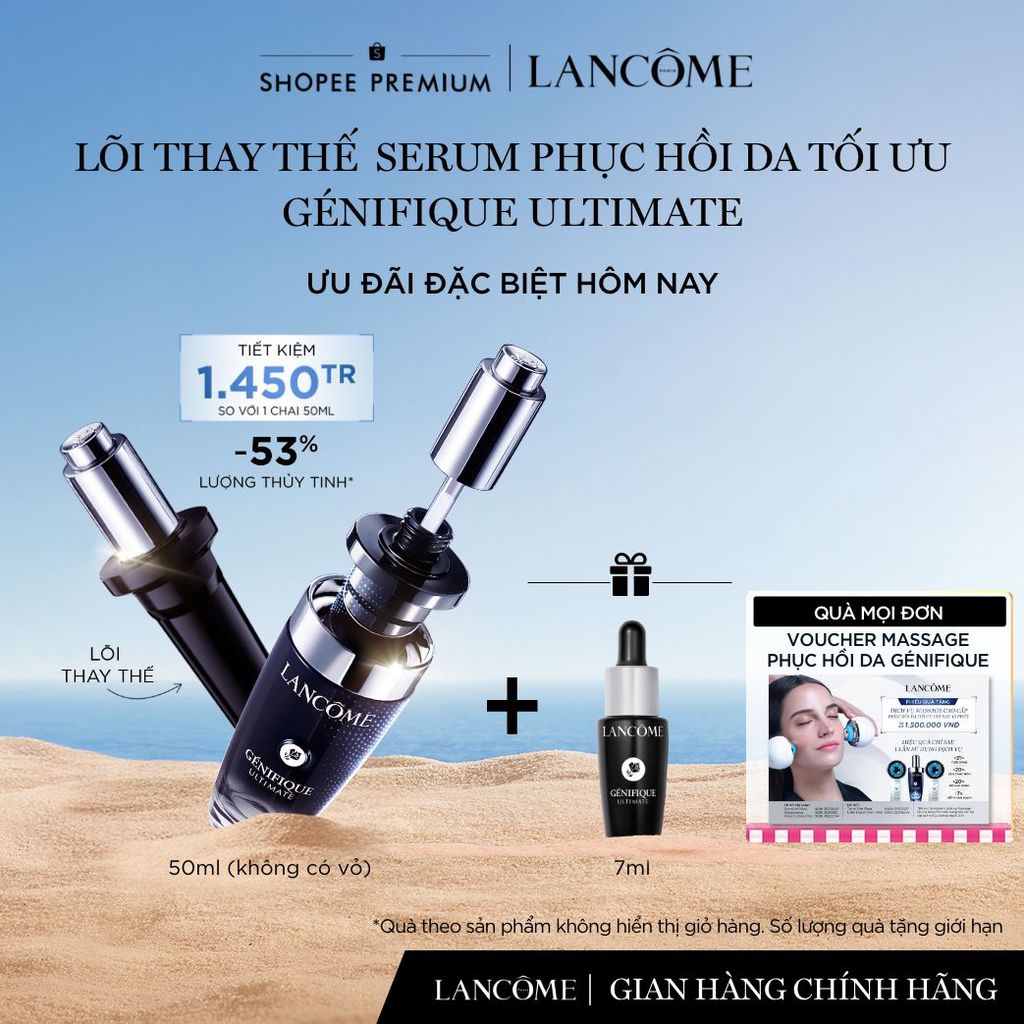 [KOL] Lõi Thay Thế Serum Phục Hồi Da Tối Ưu Genifique Ultimate Lancome 50ml