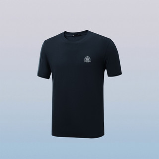 Áo Thun Nam Ngắn Tay HLA  Xanh Navy - Chất Liệu Thoáng Khí, Mềm Mịn, Thêu Logo Tinh Tế