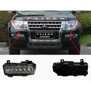 Thích hợp cho 2016-2019 Mitsubishi Pajero V87 V93 V97 Cản Trước Chạy Ban Ngày Chống Sương Mù Đèn LED Chạy Ban Ngày