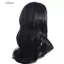 DELMER Trang Phục Halloween Tóc Giả, Anime Punk Dài Màu Đen Nhập Vai Tóc Giả, Disco Retro Cosplay Đảng Hippie Nam Tổng Hợp Tóc Giả Lễ Hội Giáng Sinh