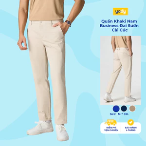 Quần Khaki Nam YODY BST Business Đai Sườn Cài Cúc,Co Giãn Nhẹ TRA- MOCH25S023