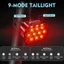 BUCKLOS 10 Đèn LED Xe Đạp Chống Nước Xe Đạp Leo Núi Đèn Trước Sạc USB 9 Chế Độ MTB Đèn Sau Phụ Kiện Đi Xe Đạp
