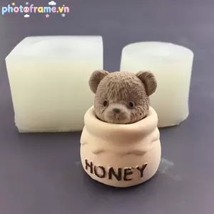 Photoframe 3D Hoạt Hình Gấu Khuôn Silicon Mật Ong Buet Honeb Khuôn Bánh Mục Vụ Phong Cách Fondant Bánh Sô Cô La Trang Trí VN