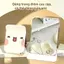 Gương gập mini họa biểu cảm má hồng nháy mắt tối giản xinh cho nữ sinh