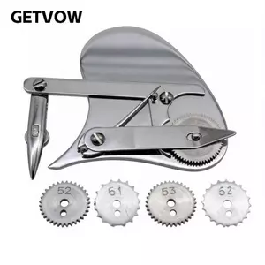 GETVOW Mechanical Gear Train Ruling Pen, Bộ bút chấm bi họa tiết hai chế độ, Bút kẻ sọc có thể hoán đổi chính xác Bánh xe lăn có thể hoán đổi cho nhau dành cho kiến trúc sư
