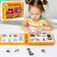 QEARY DIY Đồ chơi sách bận rộn cho trẻ em, Trò chơi phù hợp 1-10 Số lượng Nhận thức từ CVC Xây dựng từ Sách bận rộn, Hoạt hình lặp đi lặp lại Trò chơi xếp hình bảng chữ cái tương tác cho trẻ mới biết đi