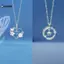 KUZHEN Tinh Tế Hoa Trái Tim Mặt Dây Chuyền Nelace Cho Nữ Pha Lê Zircon Xương Đòn Dây Chuyền Tiệc Cưới Trang Sức HOT