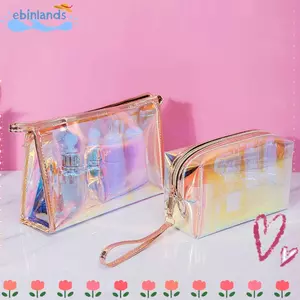 EBINLANDS Nữ Trang Điểm Trong Suốt Di Động Du Lịch Túi Vệ Sinh Làm Đẹp Túi Tổ Chức