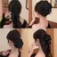 Shine Kim Cương Giả Ren Vải Nơ Kẹp Tóc Cá Mập Vuốt Tóc Cho Nữ Thời Trang Tính Khí Phụ Kiện Tóc [Mina]