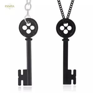 PNPIA- Halloween Kim Loại Chìa Khóa Đồng Hồ Đạo Cụ Neil Gaiman Kho Báu Ngực Chìa Khóa Nelace