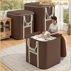 Túi dệt MONOSTYLE, có dây kéo Túi đóng gói di chuyển chống nước, Túi lưu trữ chăn đa năng dung tích lớn Đồ dùng đóng gói