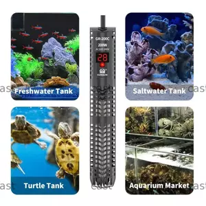 Thanh sưởi ấm bể cá CAST, Điều khiển nhiệt độ bên ngoài Màn hình kỹ thuật số LCD Màn hình hiển thị kỹ thuật số Thanh sưởi ấm, GR -Proproof Glass Tiết kiệm năng lượng Bể cá nóng bể cá