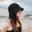 THEGIRL8B Mũ Rơm Nữ Có Thể Gập Lại Màu Trơn Ngọt Ngào Thanh Lịch Tấm Che Nắng Mới Mũ Đi Biển