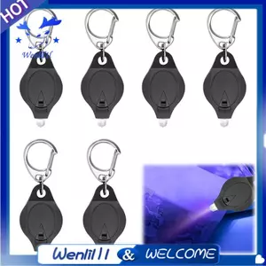 6 Chiếc UV Money Checker Blacklight Mini LED Móc Khóa Đèn Pin LED Móc Khóa Đèn Pin Di Động Blacklight Torch