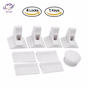 HFTOY Bé Từ Tính Ẩn Cửa Tủ Lo An Toàn Trẻ Em Chống Pinch Ngăn Kéo Lo Để Sử Dụng Nhà Bếp ~