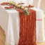 Khăn trải bàn gạc DARON, 90x180 / 300cm Vintage Table Runners, Trang trí bàn mộc mạc Đồng quê nhiều màu Boho Cheesecloth Bàn thiết lập tiệc