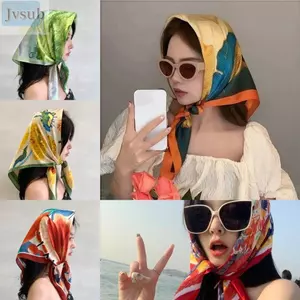 Băng Đô Tam Giác JVSUB, Khăn Trùm Đầu Hoa Cô Gái Ngọt Ngào Handmade, Khăn Lụa Giả Hàn Quốc Phong Cách Mục Vụ Pháp Khăn Lụa Cho Bé Gái Nữ