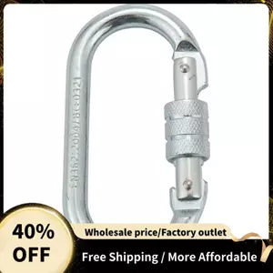 O Shape 25KN Thép hợp kim Khóa an toàn leo núi chuyên nghiệp carabiner khóa leo núi khóa chính
