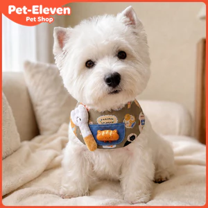 Thú Cưng Yếm Nước Bọt Khăn Tây Cao Nguyên Schnauzer Chó Yếm Ảnh Ăn Chống Dính Mèo Hoạt Hình Đồ Trang Trí Dễ Thương