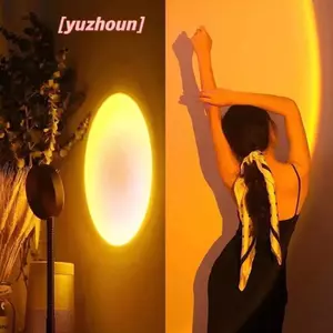 Đèn Led USB Hoàng Hôn Máy Chiếu Trang Trí Nhà Đèn Ngủ Di Động Tâm Trạng Cho Phòng Ngủ Phòng Khách Chụp Ảnh Tường Đèn Neon