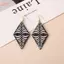 HFSHY Thời Trang 3D Màu Sắc Tương Phản Bông Tai Hình Học Miếng Dán Màu Bohemia Dân Tộc Phong Cách Vintage Acrylic Nhẫn Tai Tặng VN