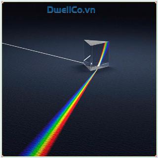 DWELLCO Prism Thiết bị thí nghiệm quang học Lăng kính cầu vồng Đồ chơi khoa học Vật lý Lăng kính quang