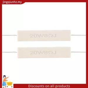 2 Chiếc Dây Vết Thương Xi Măng Gốm Điện Trở 8 Ohm 20W 5%