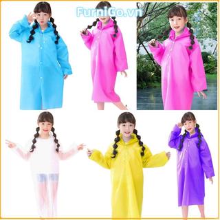 Áo mưa FURNIGO EVA cho trẻ em, không thấm nước, tiện lợi và bền bỉ, phù hợp unisex
